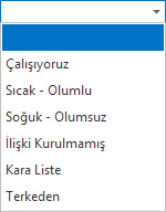 cari hesap ilişki seviyesi
